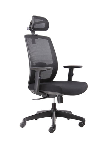 Mercury Pulse | High Back Mesh Executive Office Chair | Adjustable Armrest & Headrest